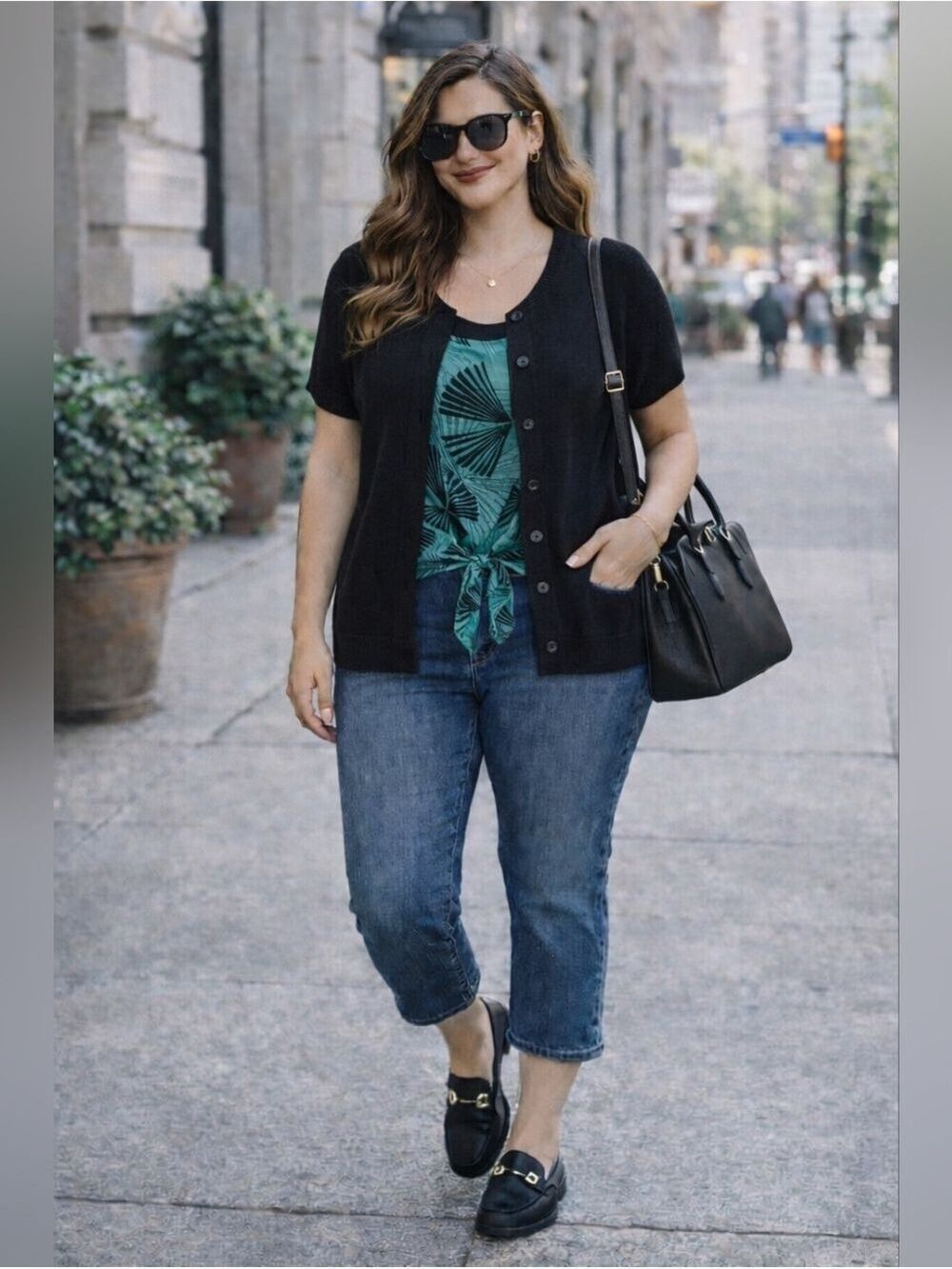 Teal Sheer Tie Front Blouse, Lightweight Summer Shirt - Picture 6 of 10